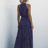 Womens Polka Dot Maxi Dress