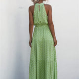 Womens Polka Dot Maxi Dress