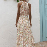 Womens Polka Dot Maxi Dress