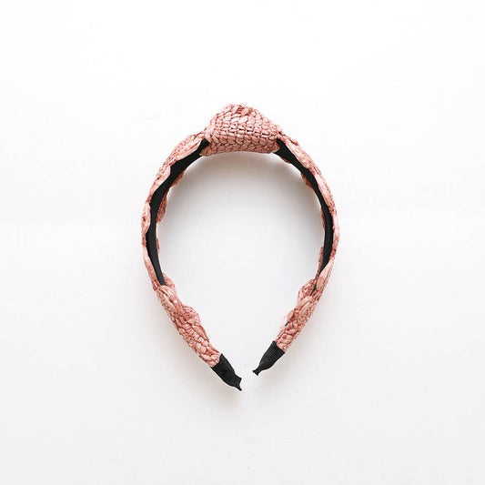 Raffia Crochet Trim Headband