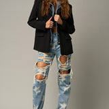 STAR PRINT SLOUCH JEANS