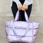 Metallic Puffer Tote