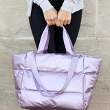 Metallic Puffer Tote