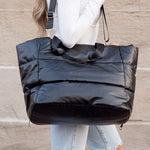 Metallic Puffer Tote