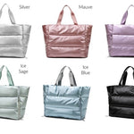 Metallic Puffer Tote