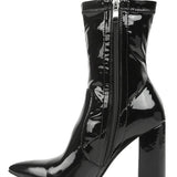 Pluto Block Heel Stiletto Ankle Boot