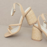 Oasis Society Alaia - Strappy Raffia Heel Sandal