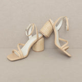 Oasis Society Alaia - Strappy Raffia Heel Sandal