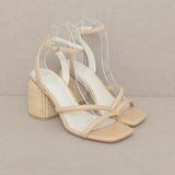 Oasis Society Alaia - Strappy Raffia Heel Sandal