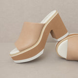 Oasis Society Maren - Layered Platform Heel Slides