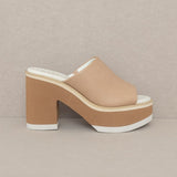 Oasis Society Maren - Layered Platform Heel Slides