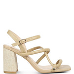 Open Square Toe Block Heel Sandals