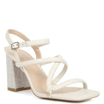 Open Square Toe Block Heel Sandals