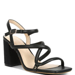 Open Square Toe Block Heel Sandals