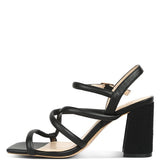 Open Square Toe Block Heel Sandals