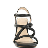 Open Square Toe Block Heel Sandals