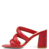 Kywe Textured Heel Chunky Strap Sandals