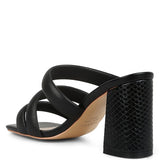 Kywe Textured Heel Chunky Strap Sandals