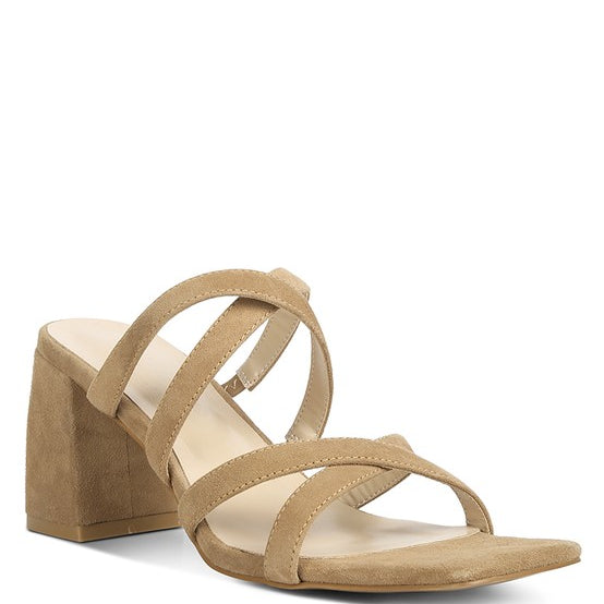 VALENTINA Strappy Casual Block Heel Sandals