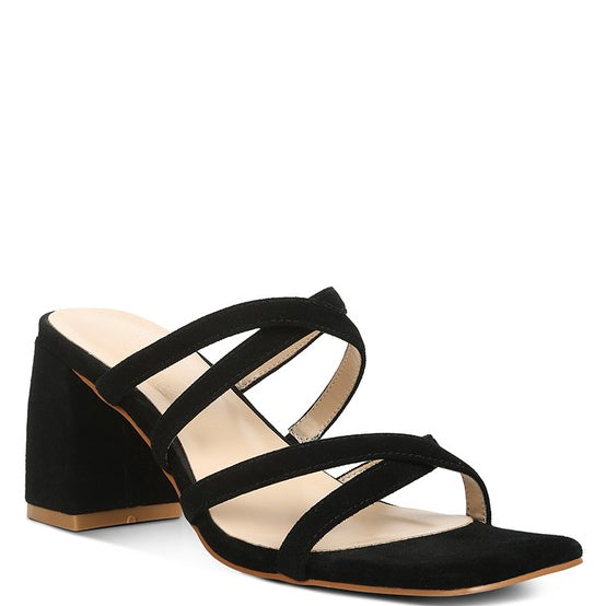 VALENTINA Strappy Casual Block Heel Sandals