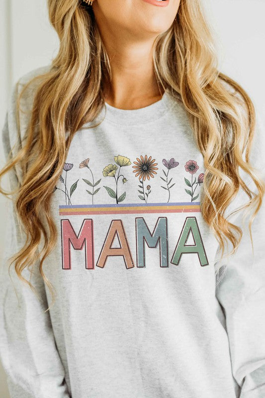 FLORAL MAMA GRAPHIC SWEATSHIRT