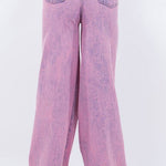 Vintage Ripped Wide Leg jean in Mineral Pink