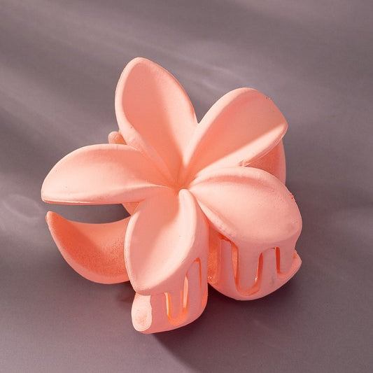 Bright color Hawaiian flower hair claw clip