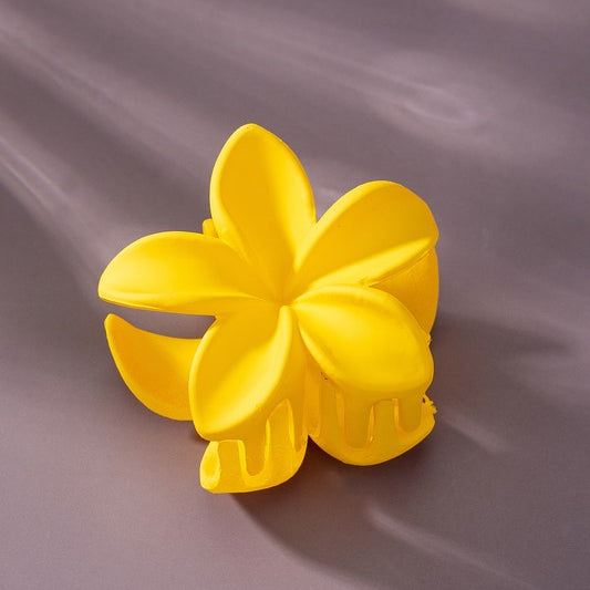 Bright color Hawaiian flower hair claw clip