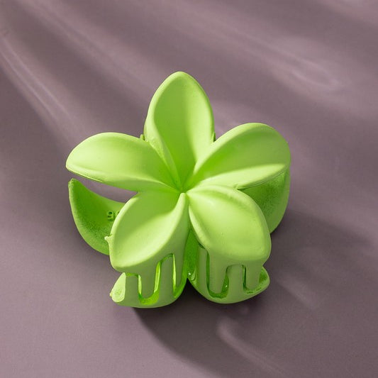 Bright color Hawaiian flower hair claw clip