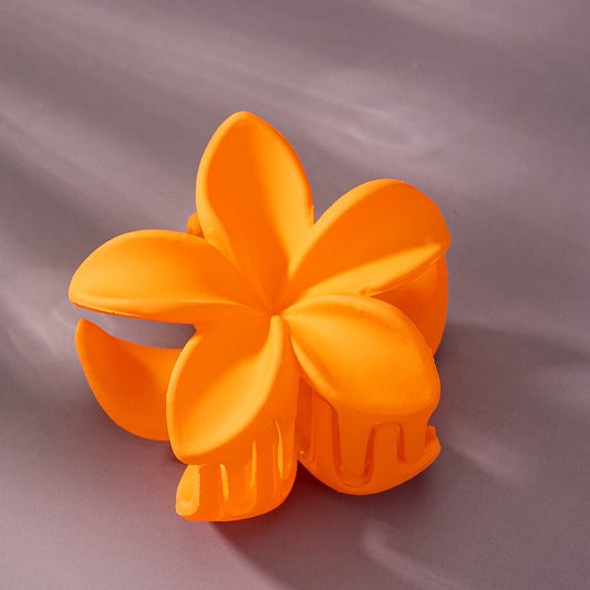 Bright color Hawaiian flower hair claw clip