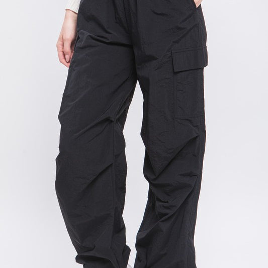 Loose Fit Parachute Cargo Pants