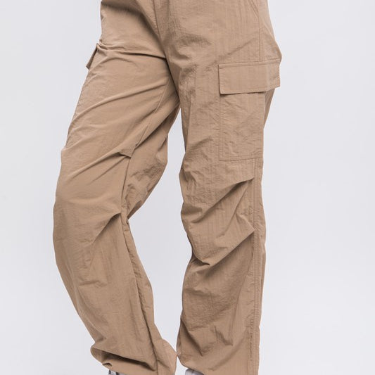 Loose Fit Parachute Cargo Pants