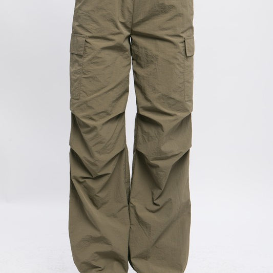 Loose Fit Parachute Cargo Pants