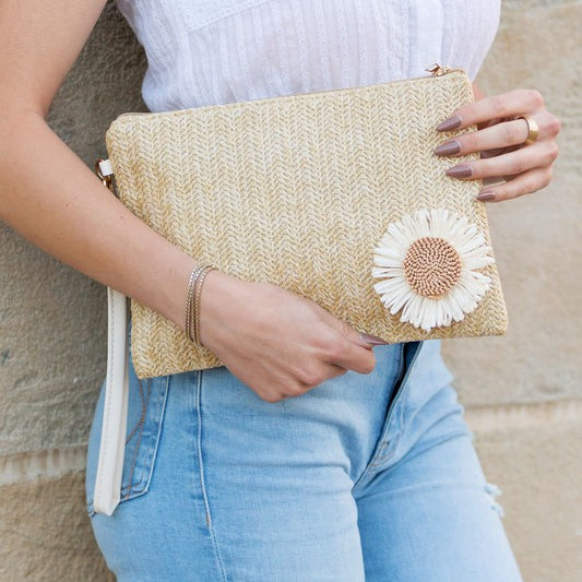 Daisy Wristlet Clutch