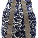 Paisley Printed Canvas Backpack