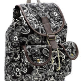 Paisley Printed Canvas Backpack