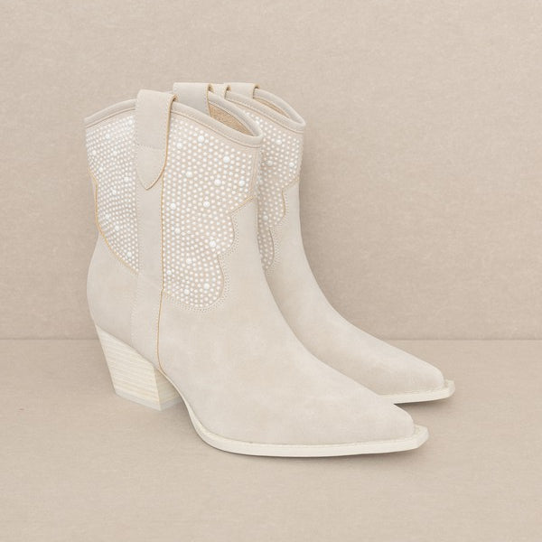 Pearl Studded Western Boots