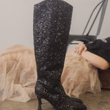 Jewel - Knee High Sequin Boots