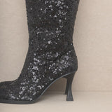 Jewel - Knee High Sequin Boots