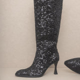 Jewel - Knee High Sequin Boots