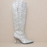 Jewel - Knee High Sequin Boots