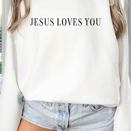 JESUS LOVES YOU OVERSIZED SWEATSHIRT