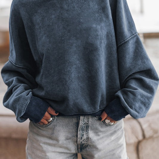 Mineral Washed Acid dye Sweatshirt Pullover