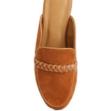 Lavinia Suede Leather Braided Detail Mules