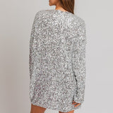 Long Sleeve Sequin Mini Dress