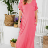 PLUS SOLID RHINESTONE MAXI DRESS