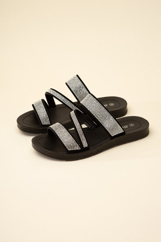 Rhinestone Strap Sandals