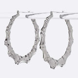 80MM Large Bamboo Hoop Earrings