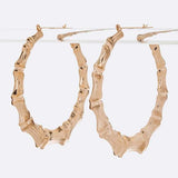 80MM Large Bamboo Hoop Earrings