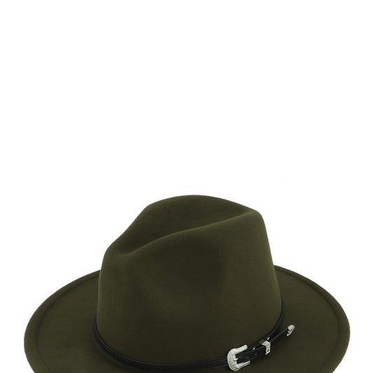 Basic Buckle Fedora Hat